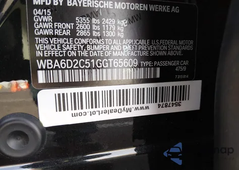 2016 BMW 640I Gran Coupe xDrive z USA, uszkodzony, nr VIN WBA6D2C51GGT65609